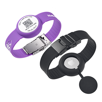 QR Code Medical ID Wristband with Location Tracker